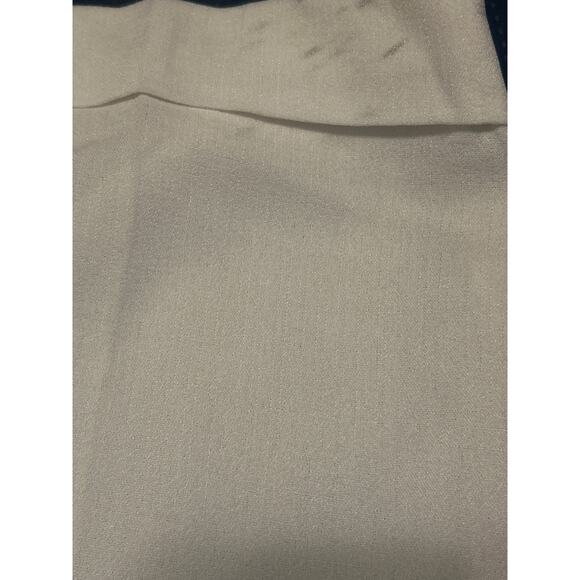 GUC Syllables Mens White Polyester Pants Pleats Cuffs Pockets Belt Loops Size 32 - Picture 3 of 7